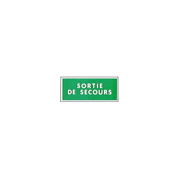 Panneau sortie de secours polychoc 300 x 120 mm