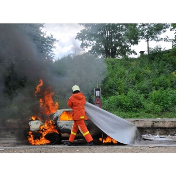 Couverture anti feu incendie voiture 48m2 dimensions 6x8m