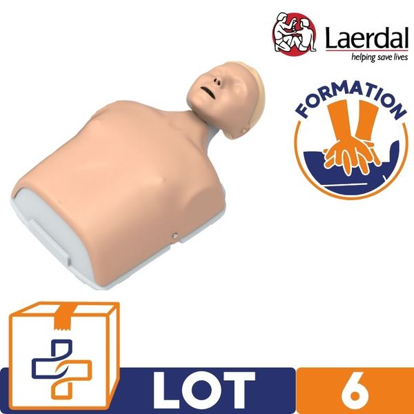 lot de 6 mannequin de formation rcp little anne laerdal qrcp