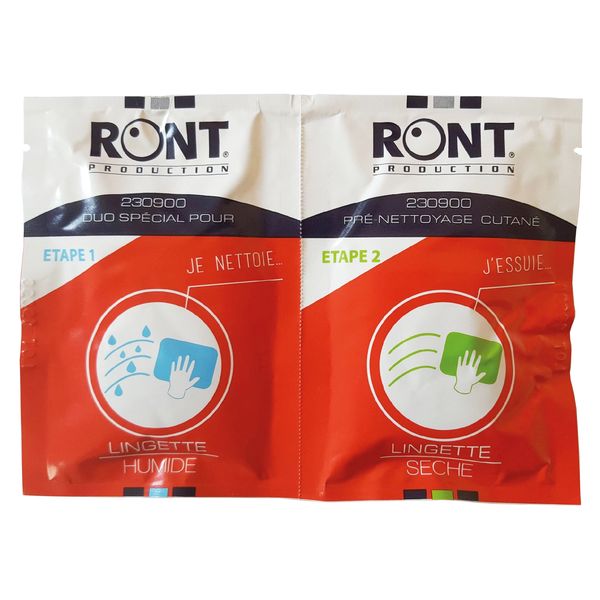 Lingettes nettoyantes mains et visage - Duo RONT