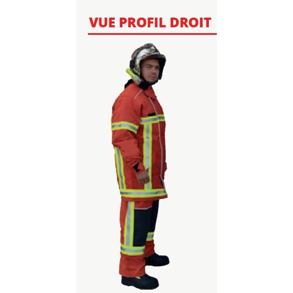 Pantalon d'intervention rouge bandes triple trim