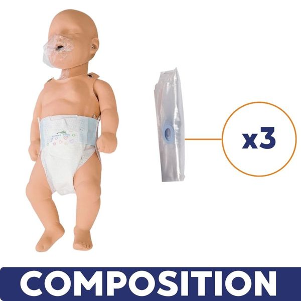 Mannequin secourisme rcp pédiatrique Sani-Baby Ambu