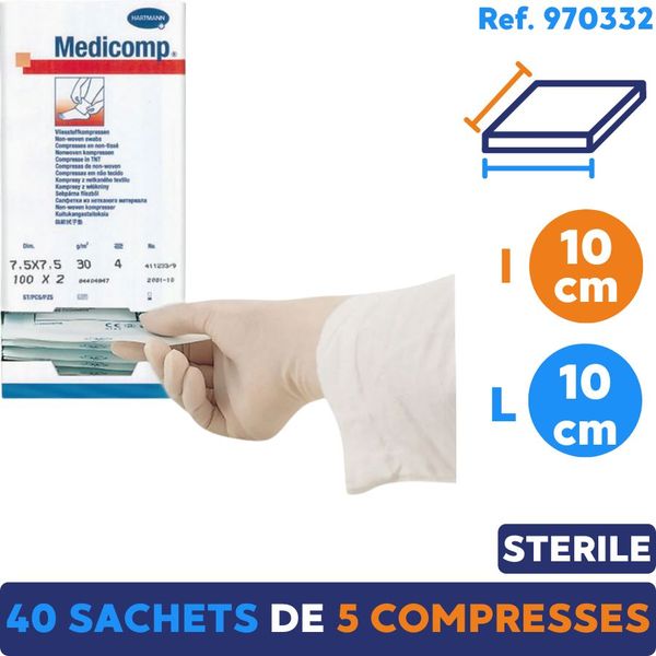 Compresses en non tissé Medicomp stérile