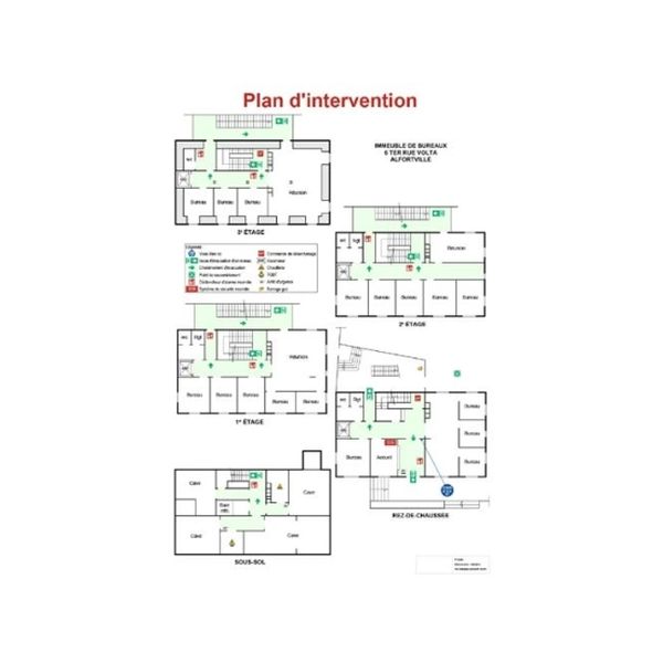 Plans d'évacuation A4