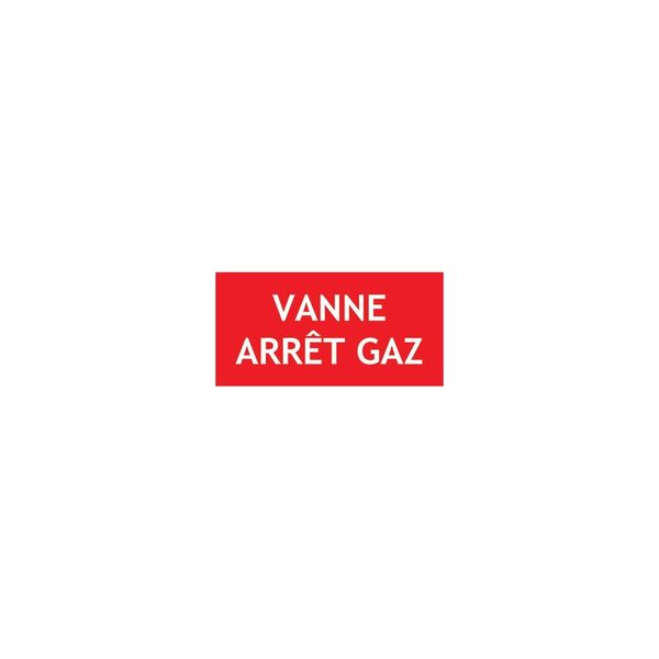 Panneau vanne arrêt gaz