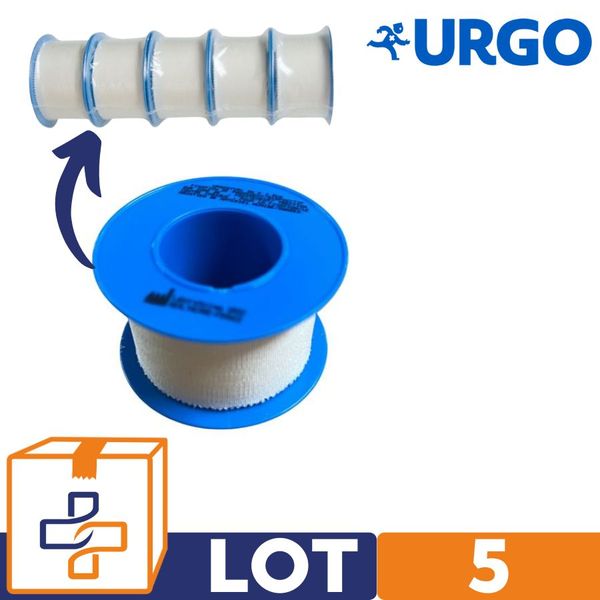 Sparadrap Urgo tissé Lot de 5 rouleaux