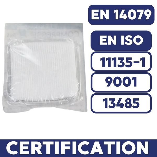Compresse de gaze stérile 5x5 cm- Boite de 100 sachets individuels