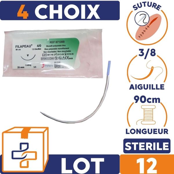 Fil de suture non résorbable Filapeau - Lot de 12