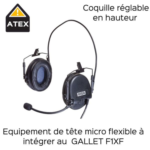 Protection auditive F1XF avec microphone flexible Atex