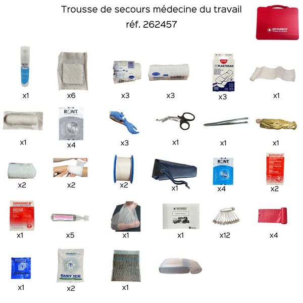 trousse de secours médecine du travail