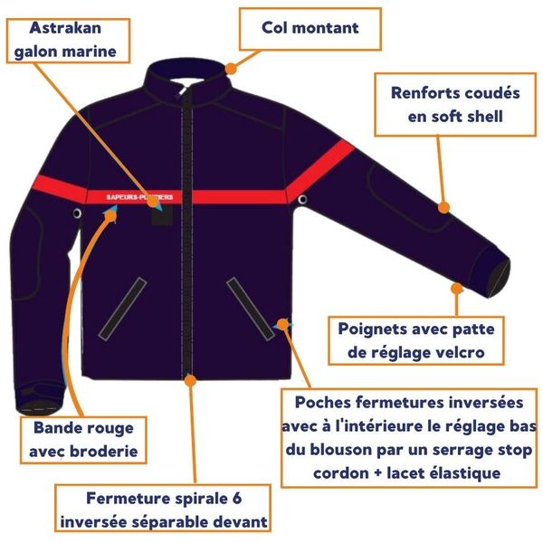 Veste softshell Sapeur Pompier