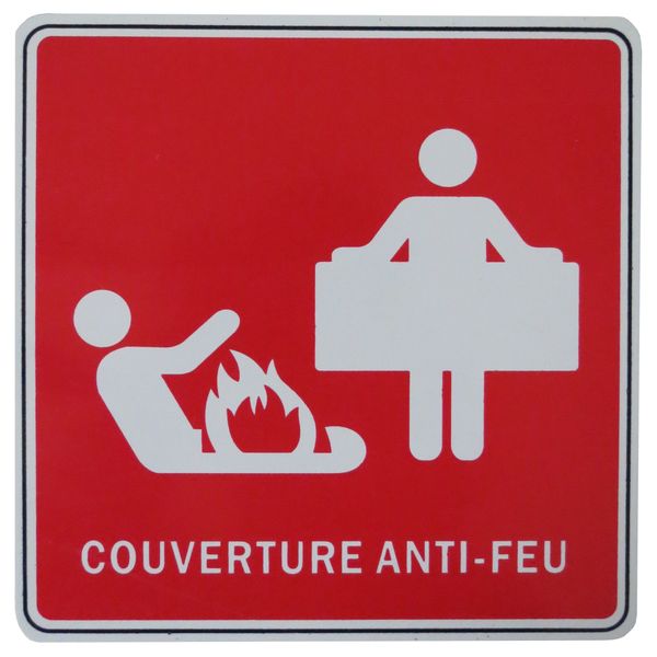 Panneau de signalisation couverture anti-feu