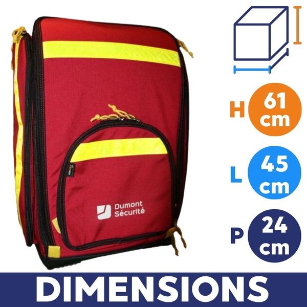 dimension sac médical 