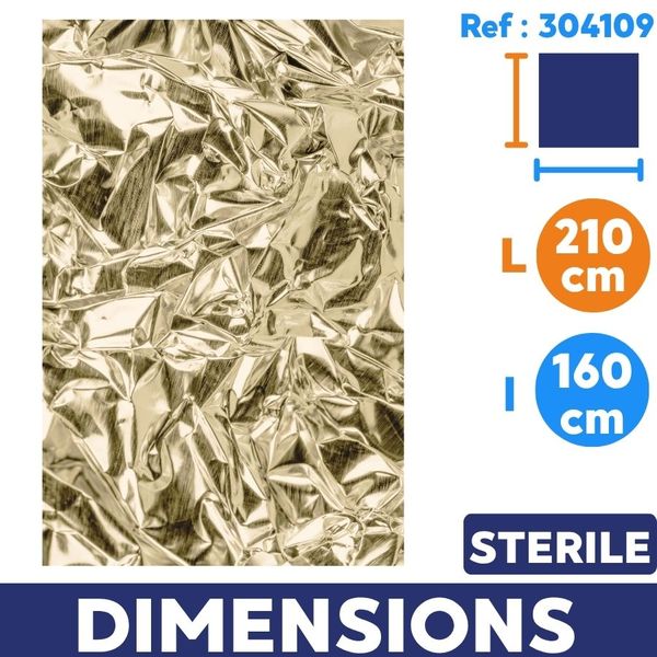 dimension couverture de survie 210*160cm stérile 