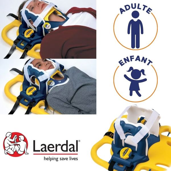 Immobilisateur de tête pour plan dur laerdal
