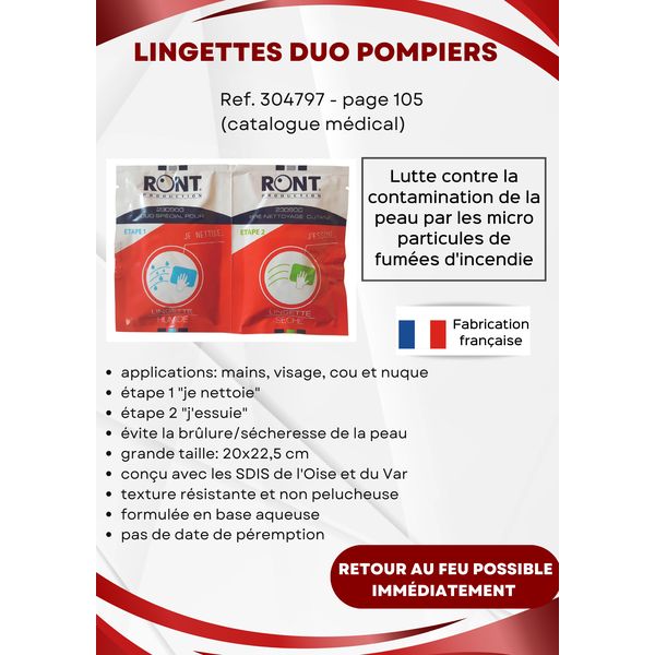 Lingettes Duo  Pompiers