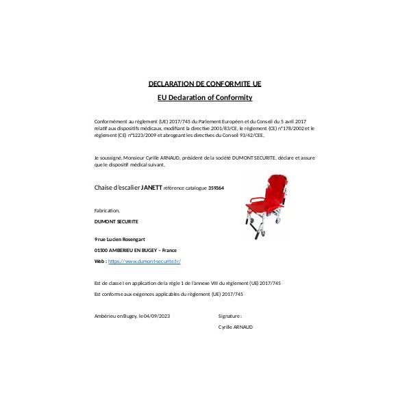Chaise portoir Janett avec poignée télescopique