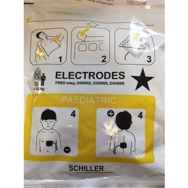 Electrode défibrillateur Schiller Fred Easy pré-connectées