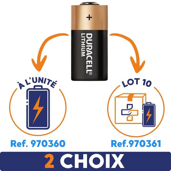 Pile Lithium CR123 Duracell pour défibrillateur AED Plus ZOLL