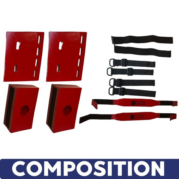 Maintien tete pompier immobilisateur en 2 parties
