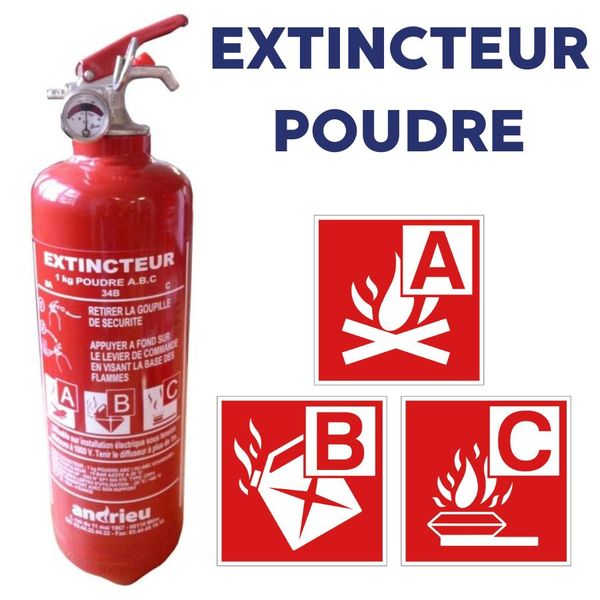 Extincteur poudre ABC à pression permanente