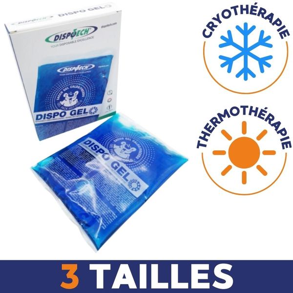 Poche de gel froid chaud réutilisable cryothérapie thermothérapie 3 tailles disponibles  