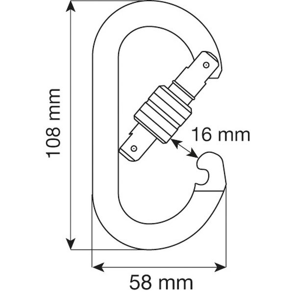 Mousqueton oval standard Lock 