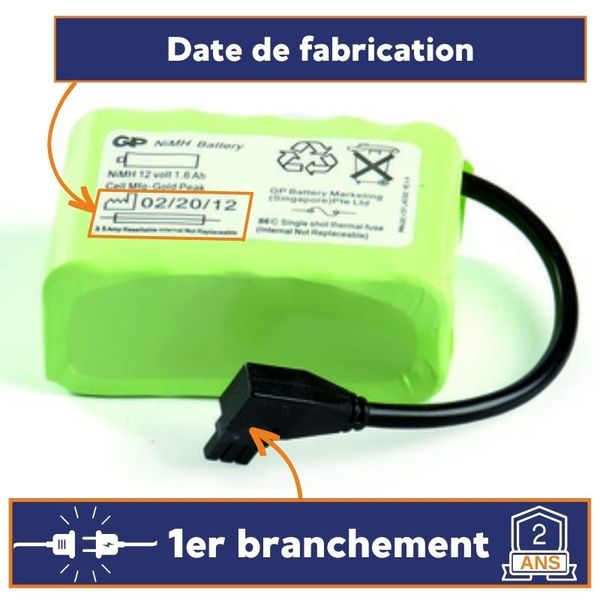 Batterie rechargeable 12V pour aspirateur de mucosités LCSU4