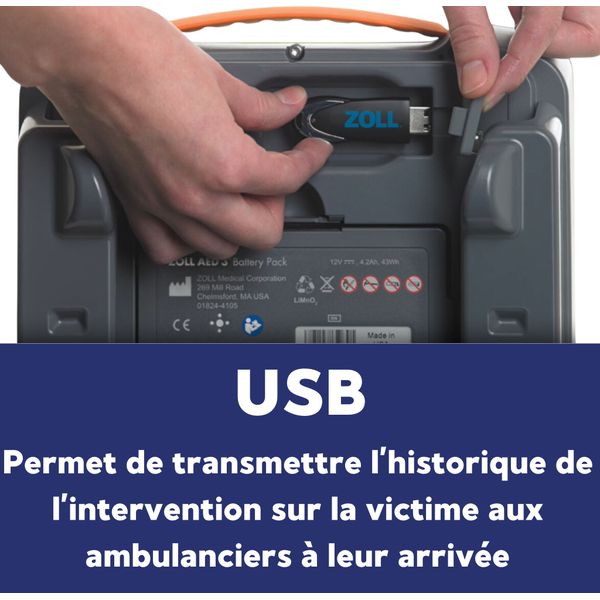 Défibrillateur AED 3 Zoll - 2 version : automatique ou semi automatique