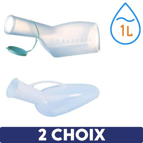 Urinal homme gradué en pehd contenance 1L