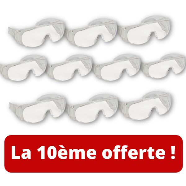 Surlunettes antiprojection VISILUX - Lot de 10