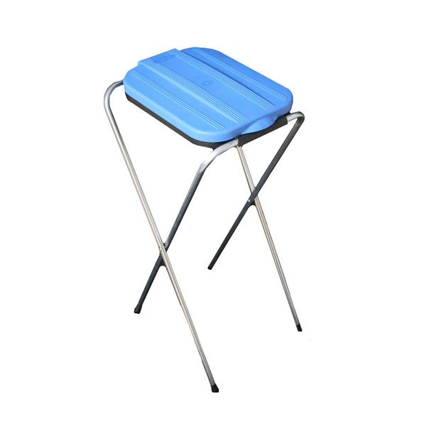 Support pliable avec couvercle pour sac poubelle