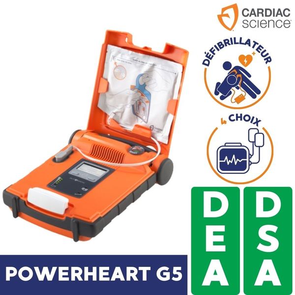 défibrillateur powerheart g5 4 choix : rcp dsa et dea cardiac science