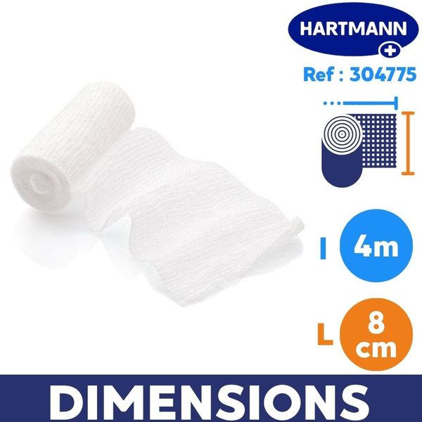 dimension bande extensible 4m*8cm hartmann