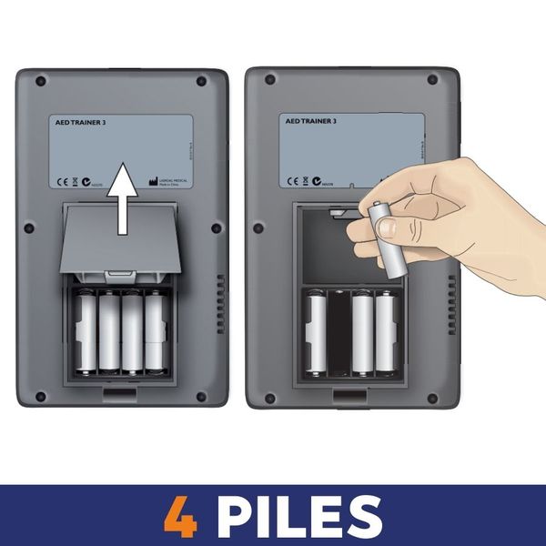défibrillateur de formation avec pile 