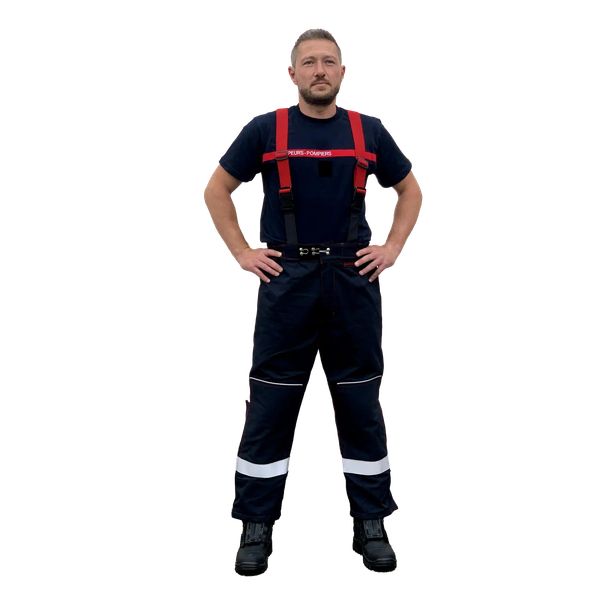 Surpantalon niveau 1 bleu bandes grises
