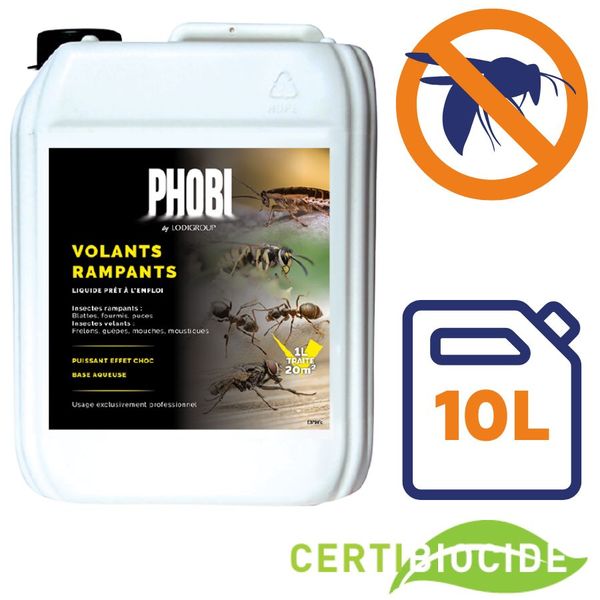 Insecticide guêpe et frelon liquide 10L avec certibiocide