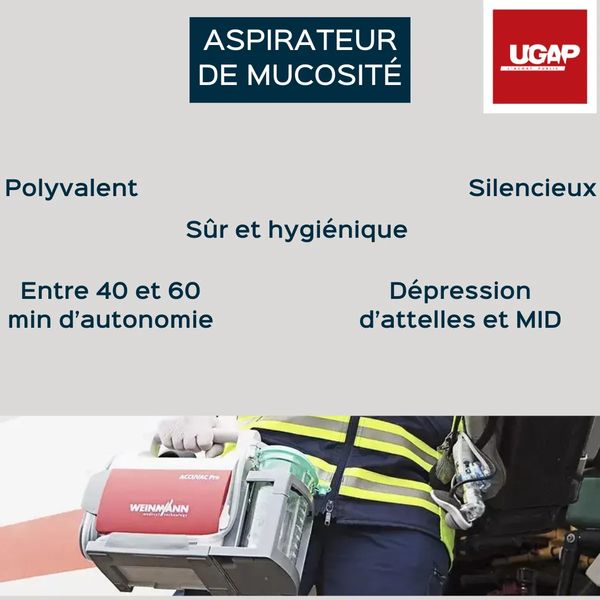 Aspirateur de mucosités Accuvac lite avec système à usage unique