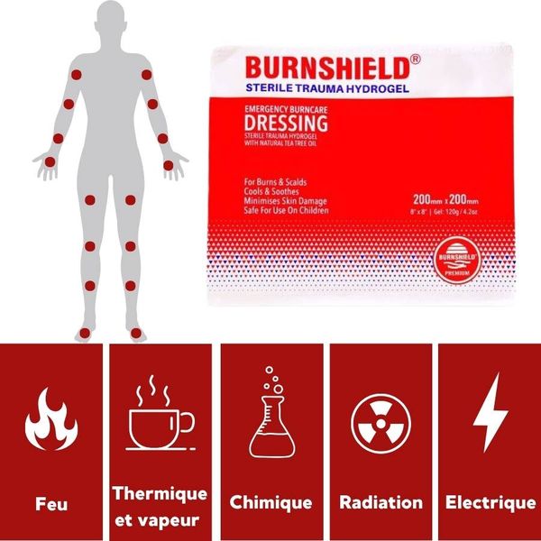 Compresse brulure Burnshield  20x20 cm - Lot de 10