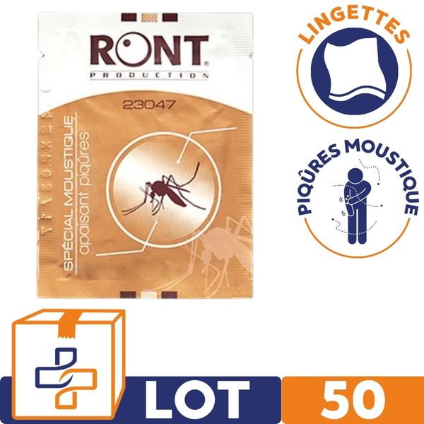 Lot de 50 lingette apaisante piqûres moustiques