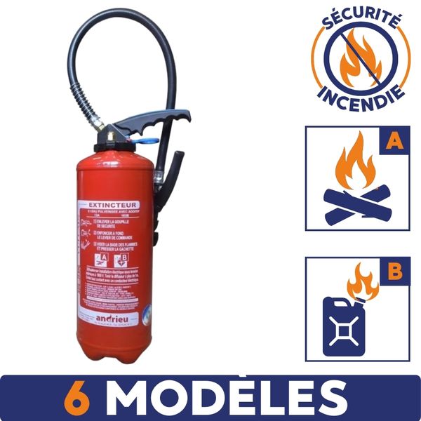 extincteur​ 6 modèles disponible pour la sécurité incendie 