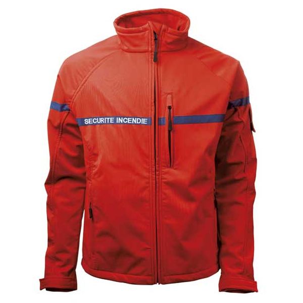 Veste Softshell Sécurité Incendie - Rouge