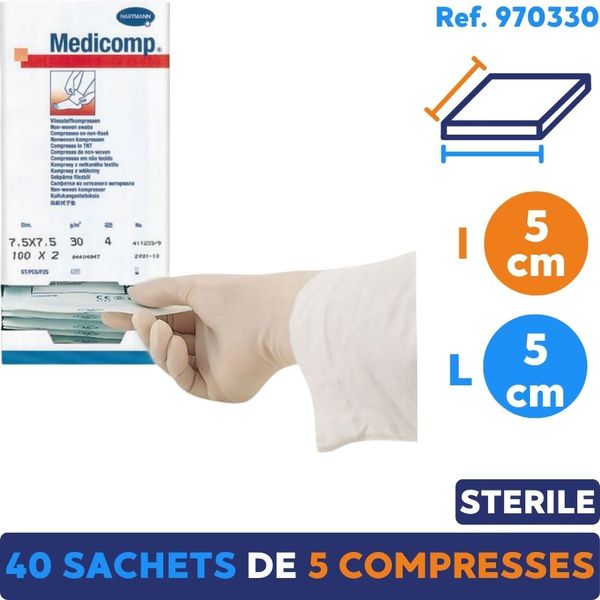 Compresses en non tissé Medicomp stérile