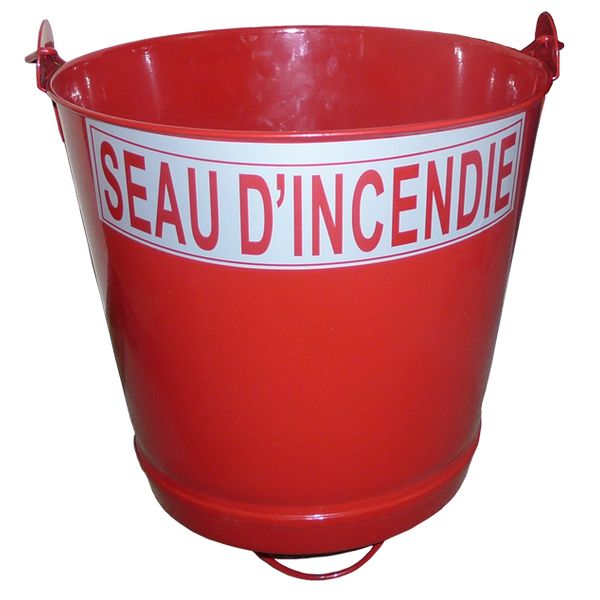 Seau incendie fond plat