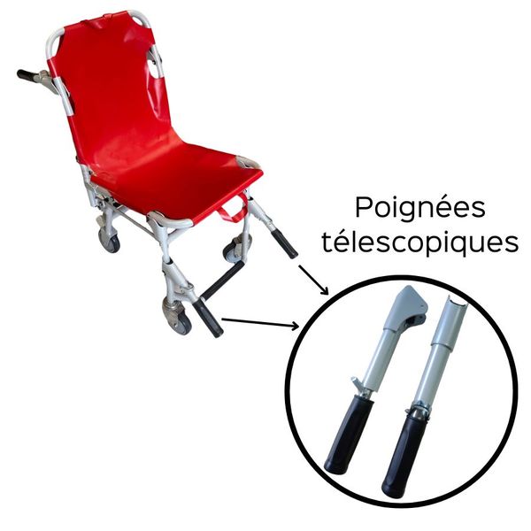 Chaise portoir Janett avec poignée télescopique