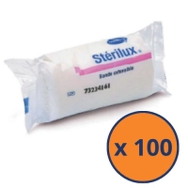 Bande Sterilux extensible 4m x7cm - Lot de 100