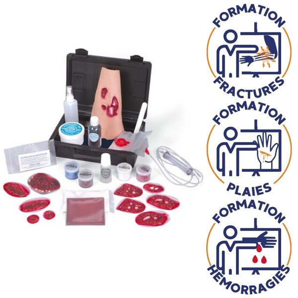 kit maquillage de formation secourisme fracture plaies et hémorragies