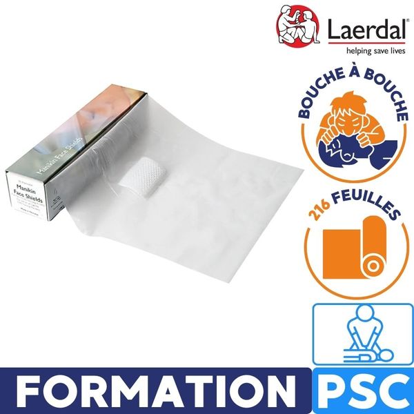 216 feuilles de protection bouche à bouche laerdal pour mannequin de formation psc 