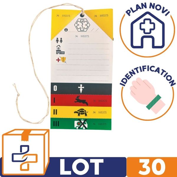 lot de 30 Fiche de tri multi-victimes plan novi smv