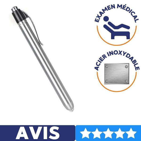lampe stylo d'examen pour examen médical en acier inoxydable  avis 5 étoiles